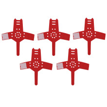 5pcs Camping String Outdoor Lampshade PU Leather Camping Flashlight Lampshade Enhancing Visibility Safety for Picnic Tent Red
