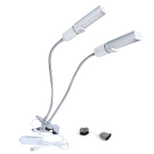 Lámpara LED de cultivo E27 de espectro completo con conexión USB, flexible, con clip para plantas de interior, 5V