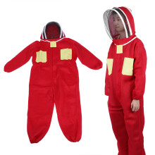 Red Beekeeping Protective Suit with Double Zipper Breathable Bee Suits Accessory for BeekeeperXL