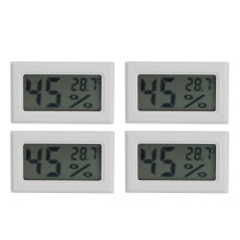 4 pezzi Mini misuratori digitali integrati di temperatura e umidità, termometro e igrometro per interni TS-804-W
