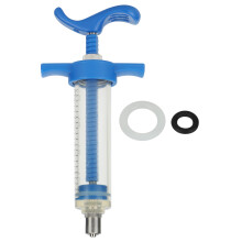 Kunststoff-Stahl-Spritze Tierinjektor Spritzenzubehör Tierpflegeausrüstung 20 ml Kunststoff Stahl