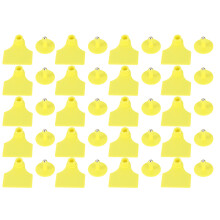 Set van 20 blanco oormerken voor vee (geiten, schapen, runderen, koeien, varkens) - Boerderijbenodigdheden: 5,1 x 4,3 cm