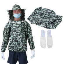 Single Zipper Beekeeping Protective Jacket Clothes with Gloves Set Beekeeper Accessory