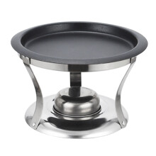 Fogão portátil mini churrasqueira coreana de aço inoxidável para camping, com tampa protetora para viagens ao ar livre, tamanho P (22 cm).