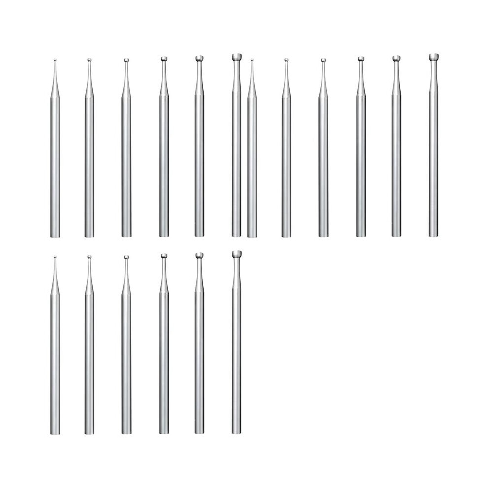 18 Pcs Round Cup Burr - 3/32Inch Shank Jewelry Making Burs Wire Rounder Bits 4712540392151