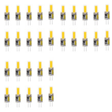 30PCS G4 LED COB Lamp 3W Bulb Candle Lights Replace 30W 40W Halogen for Chandelier Spotlight, AC DC12V Warm White