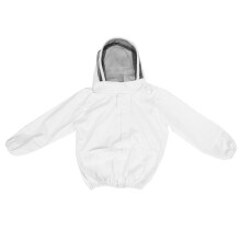 Imkerbeschermingsjas/bijenpak/overall met dubbele ritsen, imkeraccessoire, wit