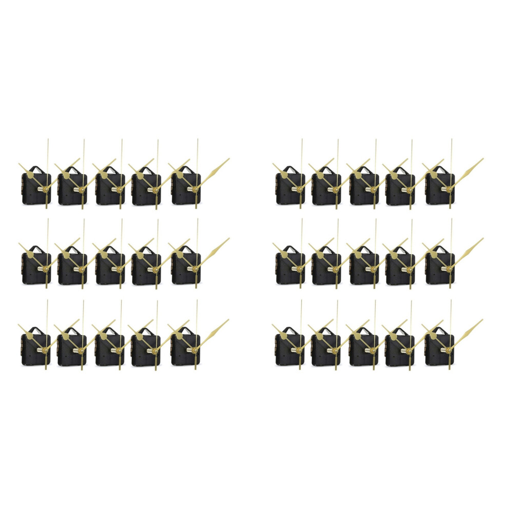 30Pcs Diy Silent Movement Spindle Hands Minute Wall Quartz Clock Movement Mechanism Repair Tools Clock Mechanism Kits 4712469548257