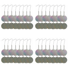32 Pcs Bird Repellent Deterrent Discs Crow Pest Repeller Glitter Reflective Discs Deterrent Repellent Disks Birds