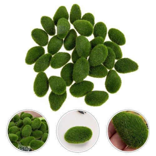 30pcs simulated moss stones artificial mossy balls for decoration 2