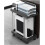 Double Layer Rolling Printer Stand with Lockable Wheels and Removable CPU Tower Rack for Office (Black 45x22x59cm) 1