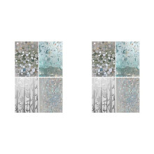 8x Milchglas-Klebeaufkleber, Elektrostatische Fensterfolie, Badezimmerglas, Sichtschutzfolie, 3D-Matt-Dekorationspaste, 20 X 100 cm