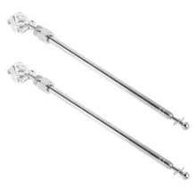 2Stk Fahrrad Motorrad Flaggenhalter Aluminiumstaub Silber Sicher