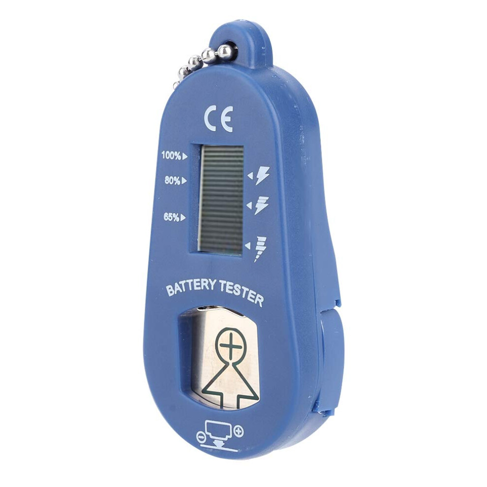 Hearing Aid Battery Tester with Clear LCD Display, Compact Keychain Design for Quick Battery Check
