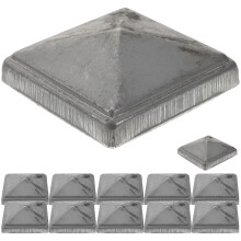 12St Metalen Fence Post Covers Zilverkleurige Piramide Post Hoeden