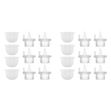 12pcs Duckbill Valves and 8pcs Silicone Diaphragm for Zomee Z1/Z2/BabyBuddha/NCVI 8782/8780/Motif Twist Breast Pump