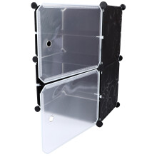 1Stk Multi-Layer Schuhregal Cube Closet, Schwarz, Robust, Für Zuhause