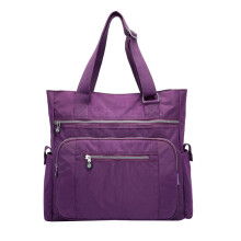 Nylon Schultertasche Für Frauen Lila, Casual, Reise, Büro