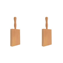 2X Asse per Pasta, Tagliere per Gnocchi, Tagliere per Gnocchi In Legno di Faggio, Tagliere per Burro, Raschietto per Pasta e Burro Fermentato,A