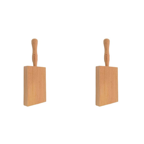2X Pasta Making Board, Gnocchi Board, Beech Wood Gnocchi Board Butter Board Dough Scraper,A