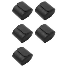 5X 1-Slot Watch Roll Travel Case Portable Vintage Leather Watch Display Case Watch Storage Box Watch Organizers Black S