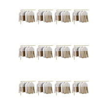 60X Clothing Dust Cover Home PEVA Transparent Hanging Pocket Coat Dust Covered Sleeve Clothes Half -Body Dust Cover