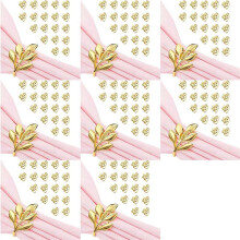 160 Pièces Ronds de Serviette en Feuille D'Or - Rond de Serviette en ou pour Serviettes de Table - Ronds de Serviette de Vacances Ronds de Serviette