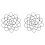 2X Wire Flower Arranging Tool- Flower Frog, Reusable, Bendable Flower Grid Black 4Inch 1