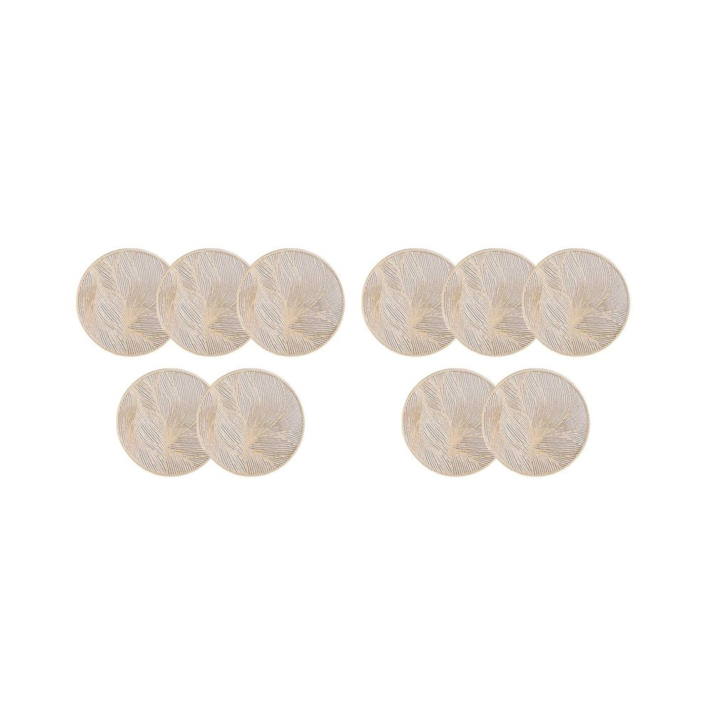 Semoic 10X Round Coasters Heat-Resistant Coasters Non-Slip Protective Mat For Dining Table Coffee Tea Hot Drink Coaster B