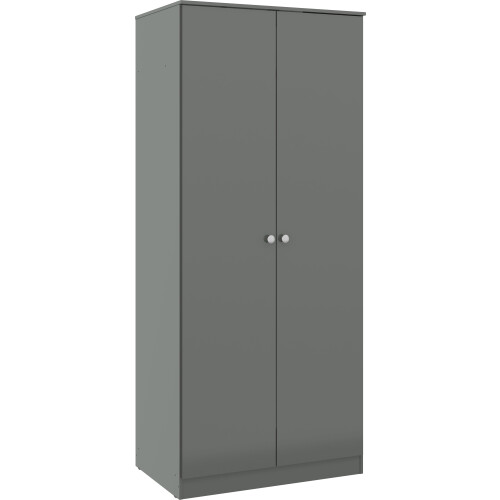 Seconique Denver 2 Door Wardrobe Bedroom Set - Grey Gloss 1