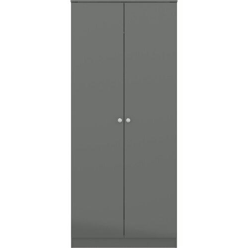 Seconique Denver 2 Door Wardrobe Bedroom Set - Grey Gloss 2