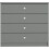 Seconique Denver 2 Door Wardrobe Bedroom Set - Grey Gloss 8