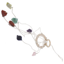 Chakra Kristall Windspiel Aus Holz Mehrfarbig 1 Set