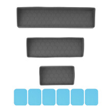3 in 1 30 Inch Silicone Magnetic Stove Top Shelf 30 Inch Spice Rack Organizer Over The Stove Grey