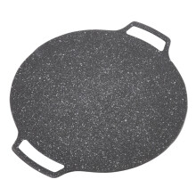 Korean BBQ Plate Barbecue Grill Non Stick Circular Frying Pan for Home Outdoor Stove Gas Type 36cm