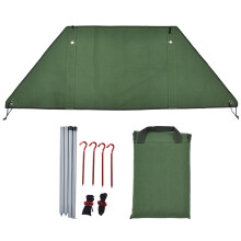Paravientos para estufa de camping, paravientos plegable con varillas de soporte para parrillas, barbacoas y picnics al aire libre.