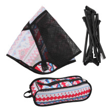 Beach Chair Portable Aluminum Alloy Bracket Oxford Plaid Cloth Elastic Connecting Rope Within 120kg Bearing Outdoor Chair Red
