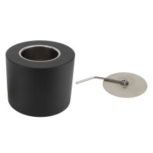Tafelhaard/vuurkom voor binnen en buiten, rookvrij, brandduur, geschikt voor terras of balkon, inclusief brandblusser.