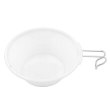 250ml Backpackers Cup Bowl Portable Drop Protection Backpacking Bowl for Camping Hiking Tableware Cookware White