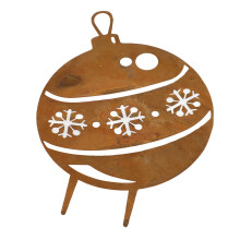 Sino de Natal Vintage Enferrujado para Jardim, Placa Decorativa de Natal para Gramado, Caminho e Pátio