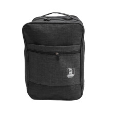 3-laags reisschoentas voor 3 paar schoenen, waterdichte, draagbare schoenopbergtas voor reizen, kamperen en dagelijks gebruik, zwart.