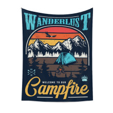 Fondo de tela para camping estilo Instagram, equipo colgante, decoración estética para exteriores ZJ1019-39 130 x 150 cm (felpa corta)