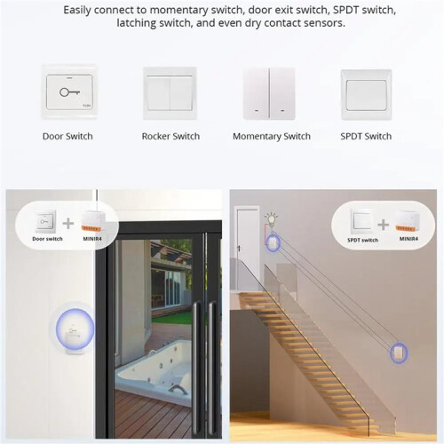 2X  WiFi-Lichtcontroller  Controller Afstandsbediening Tweerichtingscontroller Spraak-/App-Bediening  Button Controller 2