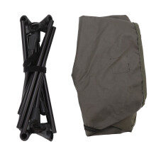 Moon Chair Folding Lightweight Aluminum Alloy and Oxford Cloth Low Back Camping Chair for Outdoor Beach Fishing Green