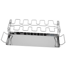Hähnchenschenkelhalter mit Backform, vertikaler Hähnchenschenkelgrill für Grillzubehör