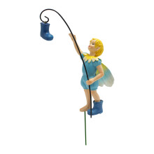 Miniatura de Fada Menino para Decoração de Jardim, Bota de Fada, Ornamento de Quintal, Escultura em Resina