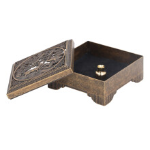 Incense Burner Deer Pattern Carving Process Zinc Alloy Incense Stick Holder for Home Office Room Decoration Antique Brass