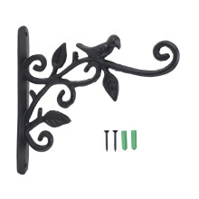 Hanging Plant Bracket Black Metal Outdoor Hanging Brackets Wall Hook for Bird Feeders Wind Chimes Potted Plants