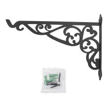 Outdoor Hanging Bracket Black Iron Multifunctional Decorative Plant Hanger for Bird Feeder Lantern Wind Chimes Decorations