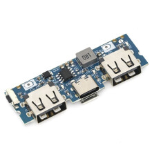 5X Micro-USB/Typ-C 5V 2,4A Dual USB 18650 Boost Batterieladegerät Board Mobile Power Bank Zubehör für Telefon-DIY A
